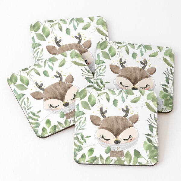 Item preview, Hand Drawn Watercolor Deer With Mask  designed and sold by UtArt.