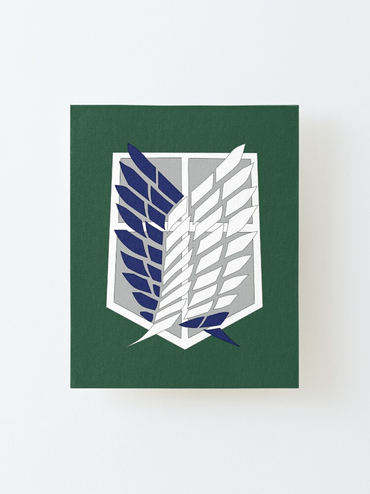 Attack On Titan Wings Of Freedom Logo Mounted Print By Gengns Redbubble