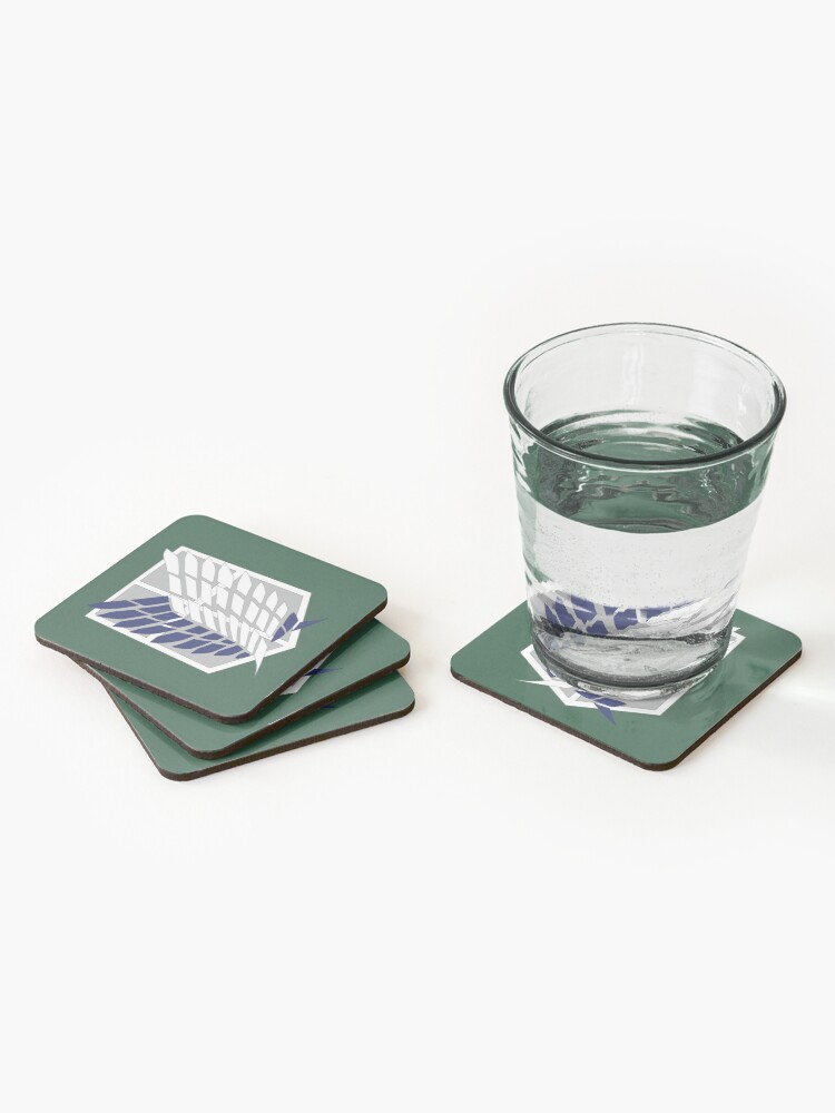 Alternate view of Attack on Titan: Wings Of Freedom Logo Coasters (Set of 4)