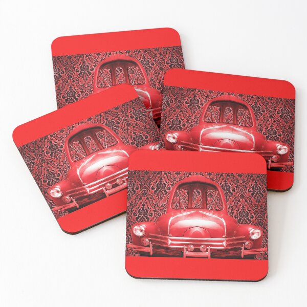 Item preview, Red car on red background designed and sold by MarieClaude1954.