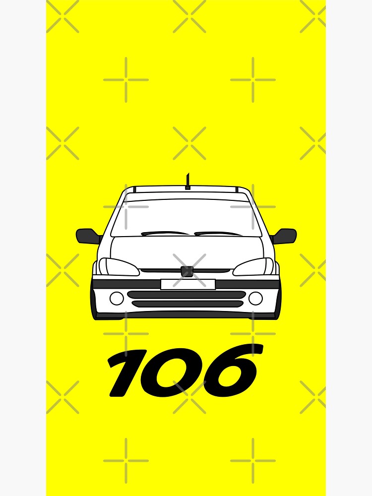 Sticker avec l'œuvre « Peugeot 106 » de l'artiste Teshud