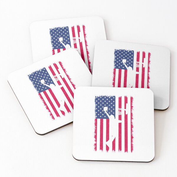 Item preview, Vintage American Flag & Basketball Player Silhouette Patriotic Outfit Proud Gift designed and sold by FunnySunny T-Shirts.
