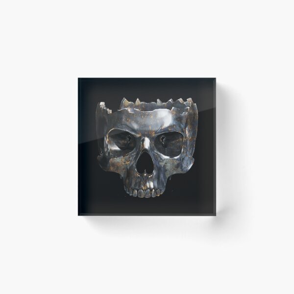 Item preview, half skull in silver designed and sold by Nicole Bleck.