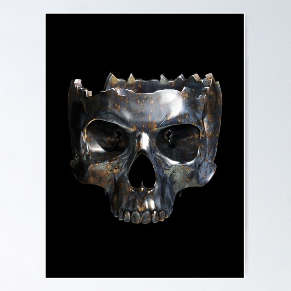 Item preview, half skull in silver designed and sold by Nicole Bleck.