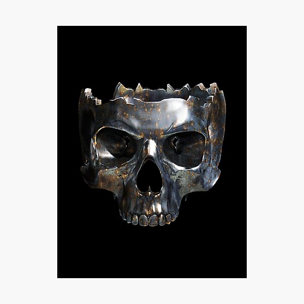 Item preview, half skull in silver designed and sold by Nicole Bleck.