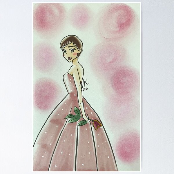 Item preview, Audrey Hepburn in Pink designed and sold by Aviator334391.