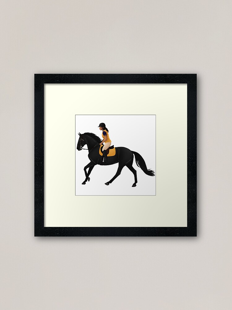 Impression Encadree Zoe Et Raven De Free Rein Equine Rampaige Par Equinerampaige Redbubble