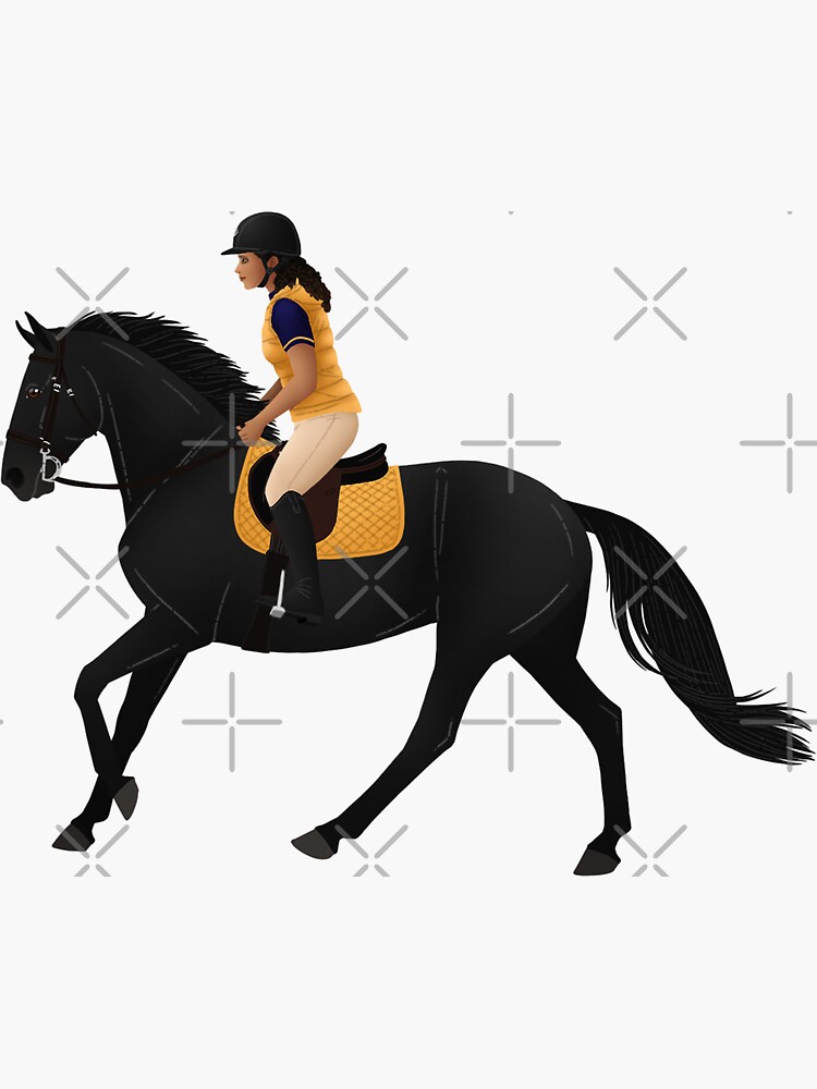Thumbnail 3 of 3, Sticker, Zoe and Raven from Free Rein - Equine Rampaige designed and sold by equinerampaige.