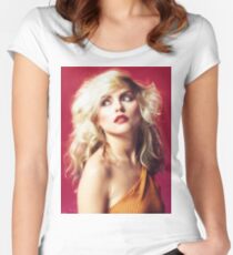 Debbie Harry, Red Women's Fitted Scoop T-Shirt