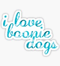 I Love Boonie Dogs Watercolor Sticker