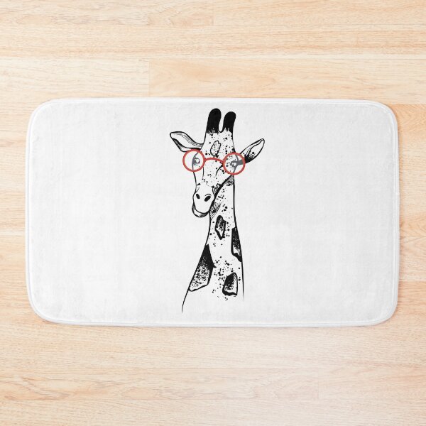 Item preview, Giraffe with red glasses, hipster giraffe designed and sold by DerSenat.