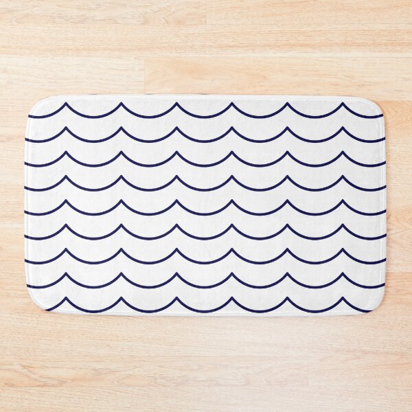 Item preview, Navy waves pattern designed and sold by elfina.