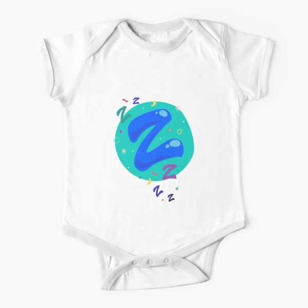 Colourful Letter Z Short Sleeve Baby One-Piece