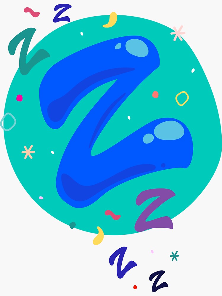 "Colourful Letter Z" Sticker by StudioMonokrom Redbubble
