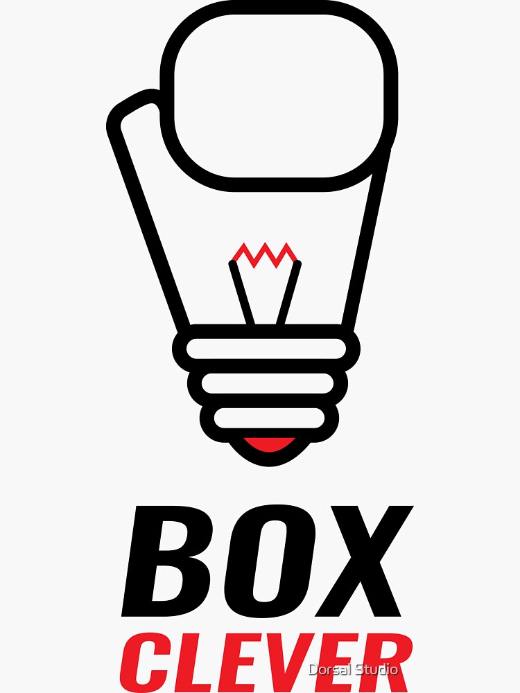 "BOX CLEVER" Sticker for Sale by dorsalstudio Redbubble