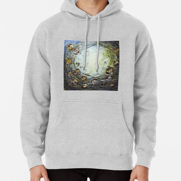 Poppy Circle 11 designed and created by (c) Janet Watson Art Pullover Hoodie