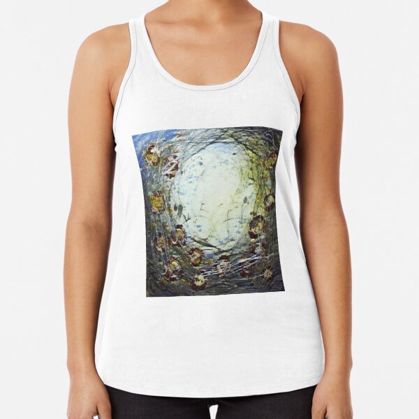 Poppy Circle 11 designed and created by (c) Janet Watson Art Racerback Tank Top