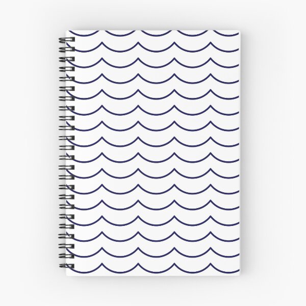 Item preview, Navy waves pattern designed and sold by elfina.