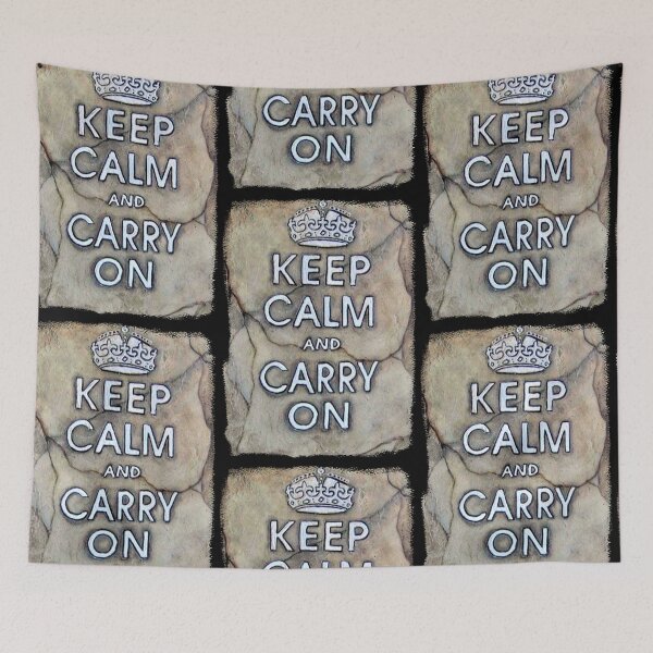 Item preview, Keep Calm and Carry On / British Quote / Queens Quote / Stone / Crown designed and sold by artenvironments.