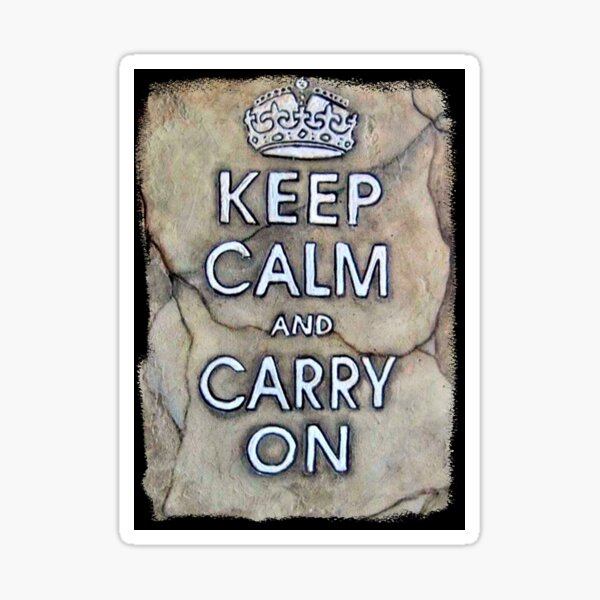 Item preview, Keep Calm and Carry On / British Quote / Queens Quote / Stone / Crown designed and sold by artenvironments.