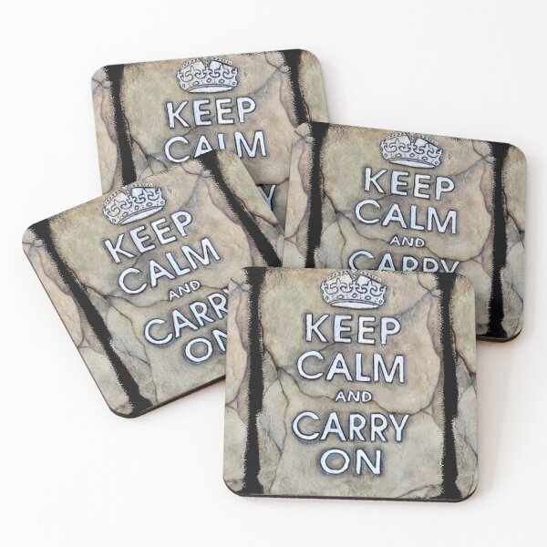Item preview, Keep Calm and Carry On / British Quote / Queens Quote / Stone / Crown designed and sold by artenvironments.