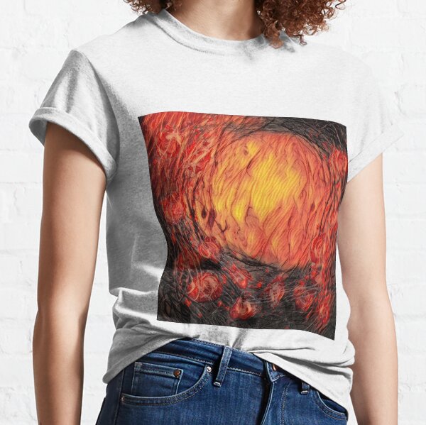Poppy Circle 12 designed and created by (c) Janet Watson Art Classic T-Shirt