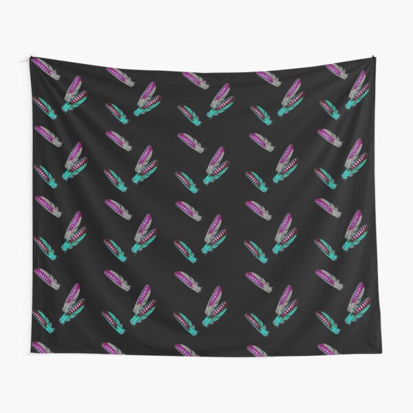 Pop art style jay feathers Tapestry