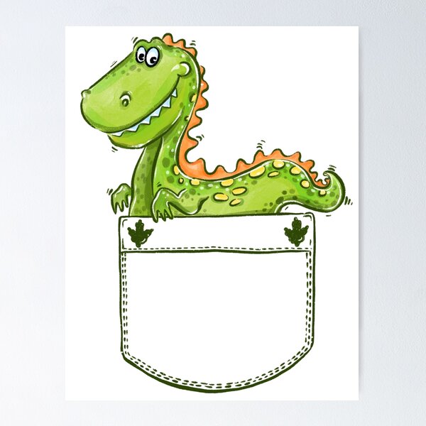 Item preview, Dinosaur Dino T-Rex in the pocket designed and sold by JeniLoArt.