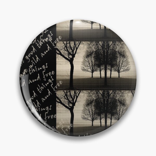 Item preview, Tree Silhouettes in Sepia Pattern with words designed and sold by WatersEdgeGal.