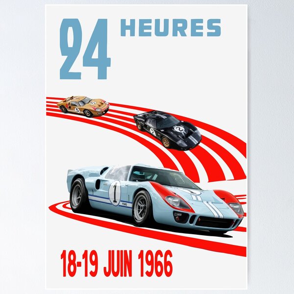 Item preview, 24 Stunden 1966 - Ford GT40 Mk2 - 1. 2. 3. - designed and sold by Speedbirddesign.