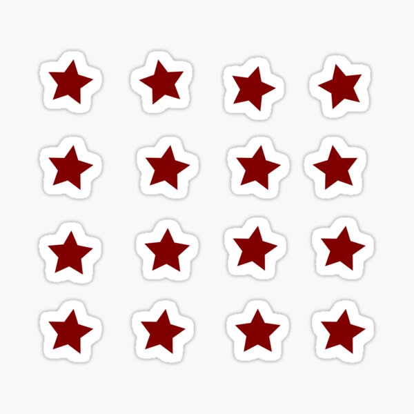 Maroon Stars Sticker