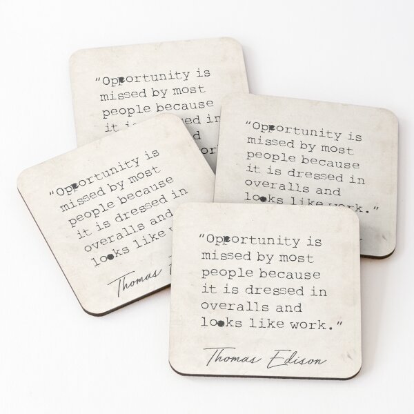 Item preview, Thomas Edison Great quote 3 designed and sold by Ariana Mila -  Awesome quotes.