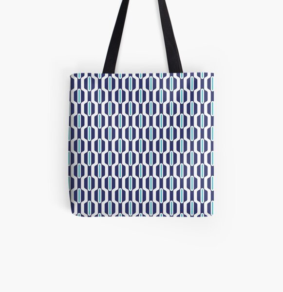 Abstract blue All Over Print Tote Bag