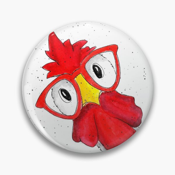 Item preview, Hen in glasses designed and sold by WiMGcreative.