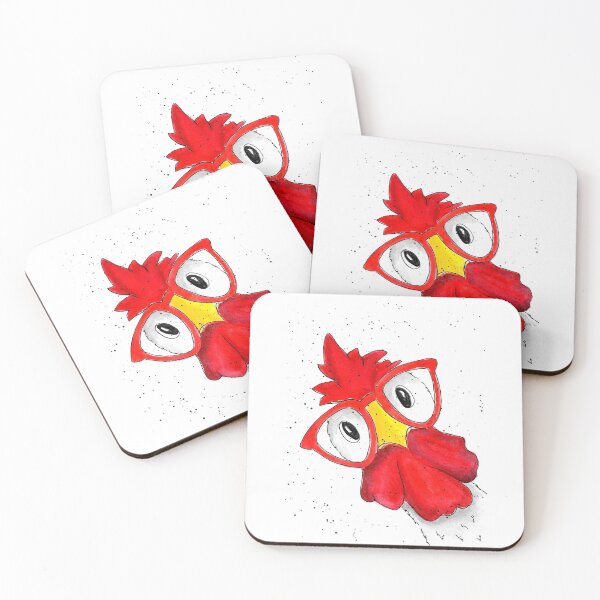 Item preview, Hen in glasses designed and sold by WiMGcreative.