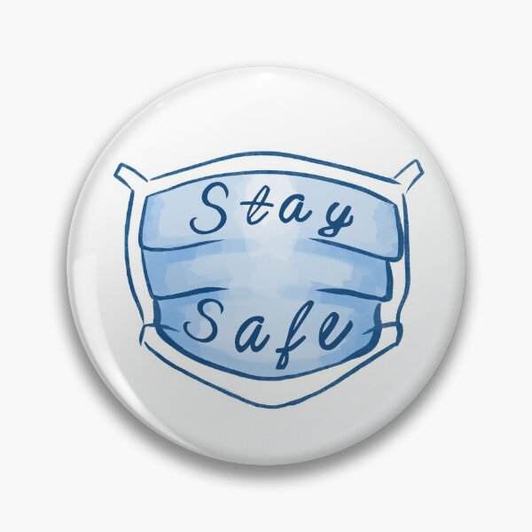 Stay Safe Mask Pin