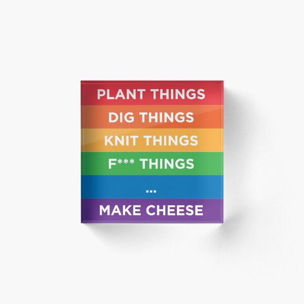 Make Cheese Acrylic Block