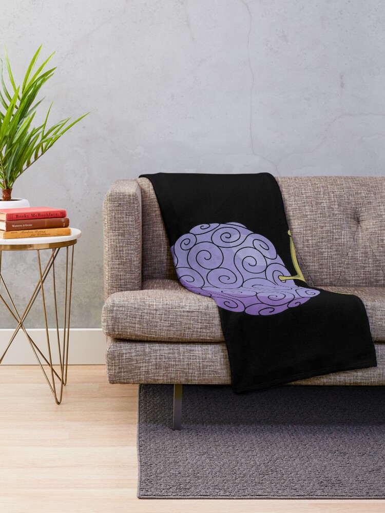 Gomu Gomu No Mi Devil Fruit Throw Blanket By Olddannybrown Redbubble