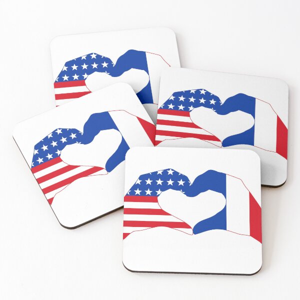 Item preview, We Heart USA & France Patriot Flag Series designed and sold by Carbon-Fibre Media.
