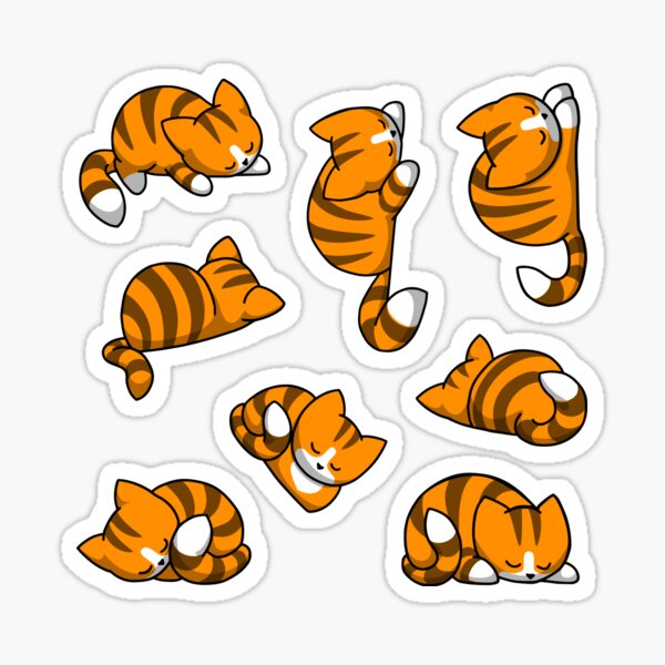 Sticker Set Katzen - Orange Tabby Sticker
