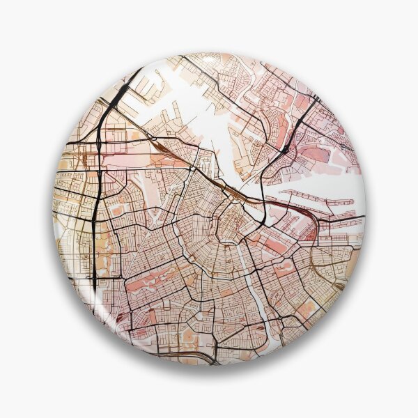 Item preview, Amsterdam Street map art watercolor designed and sold by IvonDesign.
