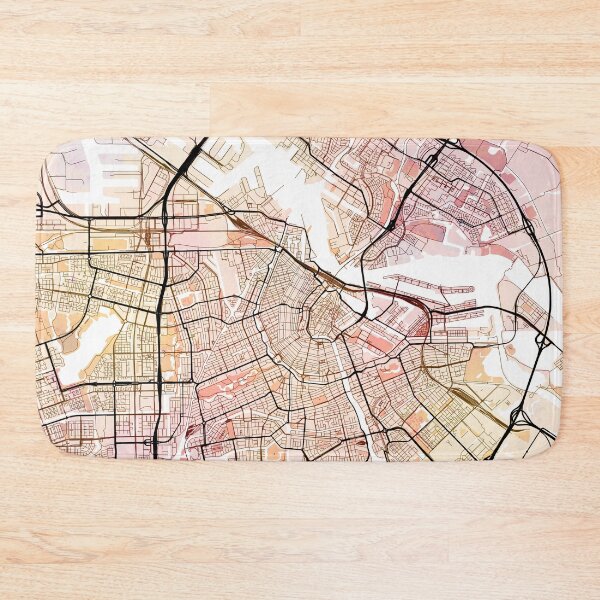 Item preview, Amsterdam Street map art watercolor designed and sold by IvonDesign.