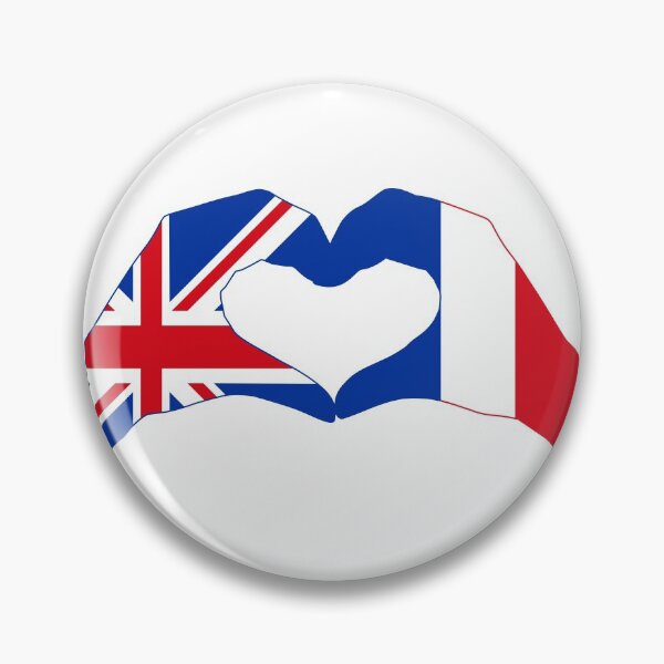 Item preview, We Heart UK & France Patriot Flag Series designed and sold by Carbon-Fibre Media.