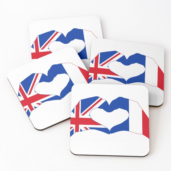 Item preview, We Heart UK & France Patriot Flag Series designed and sold by Carbon-Fibre Media.