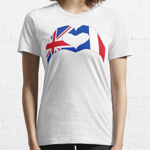 We Heart UK & France Patriot Flag Series Essential T-Shirt