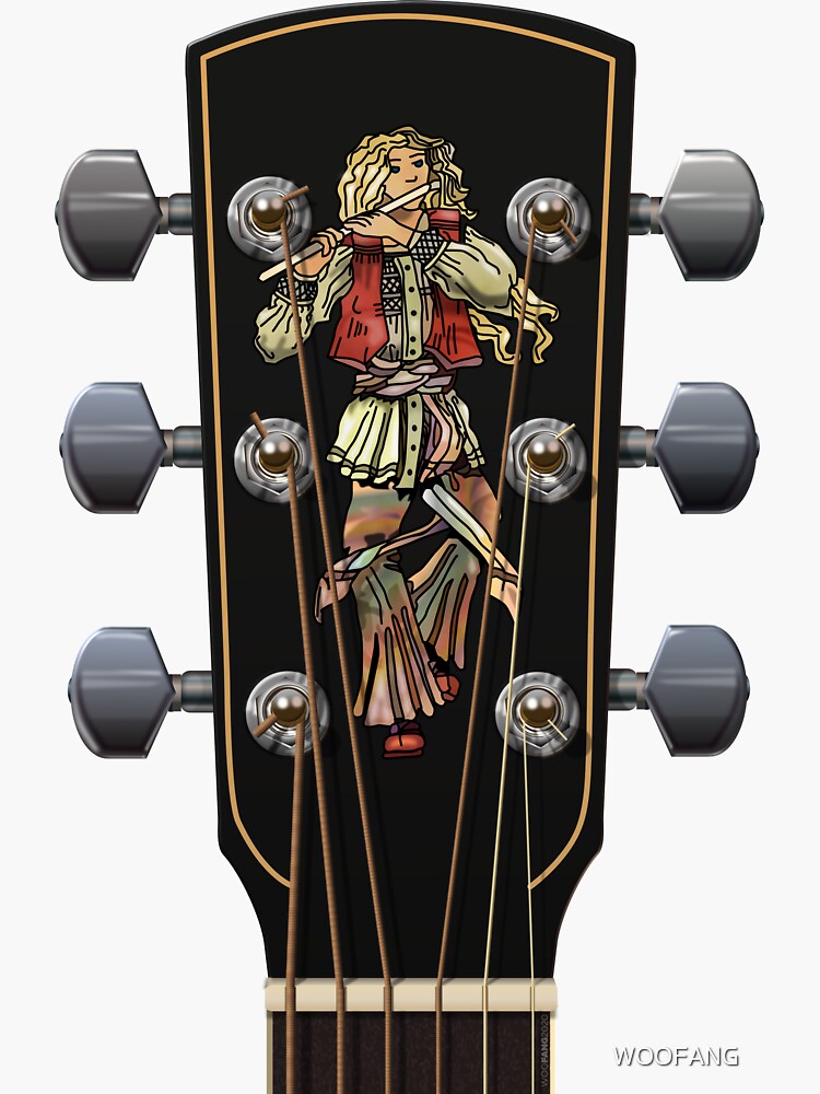 guitar headstock art larrivee sticker by woofang