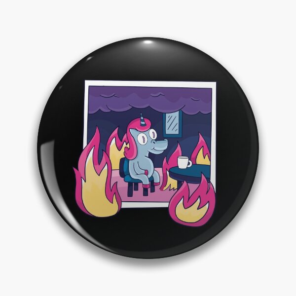 Item preview, UNICORN IN FLAMES CARTOON T-SHIRT TEE TOP GIFT T-Shirt designed and sold by Timcito.