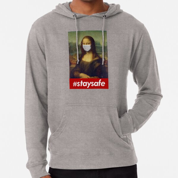Monalisa Stay Safe Box Logo Covid Mask Best Selling T-Shirt Lightweight Hoodie