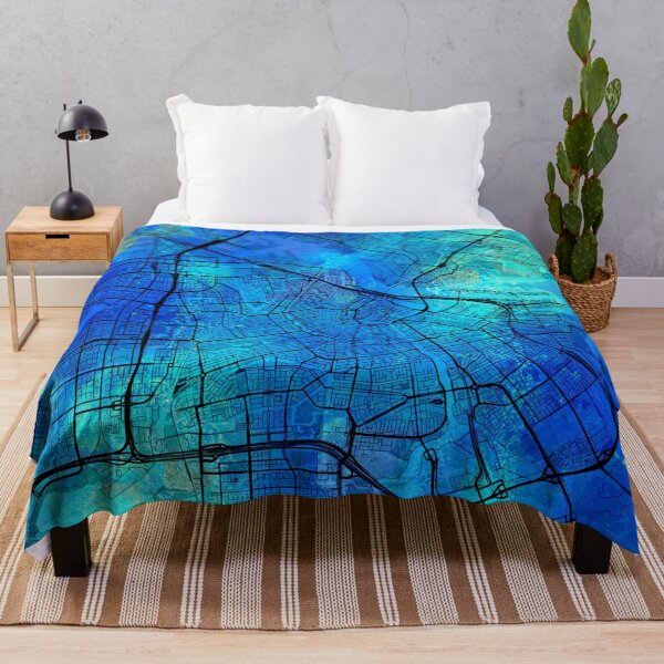 Item preview, Blue Amsterdam Street map art watercolor designed and sold by IvonDesign.