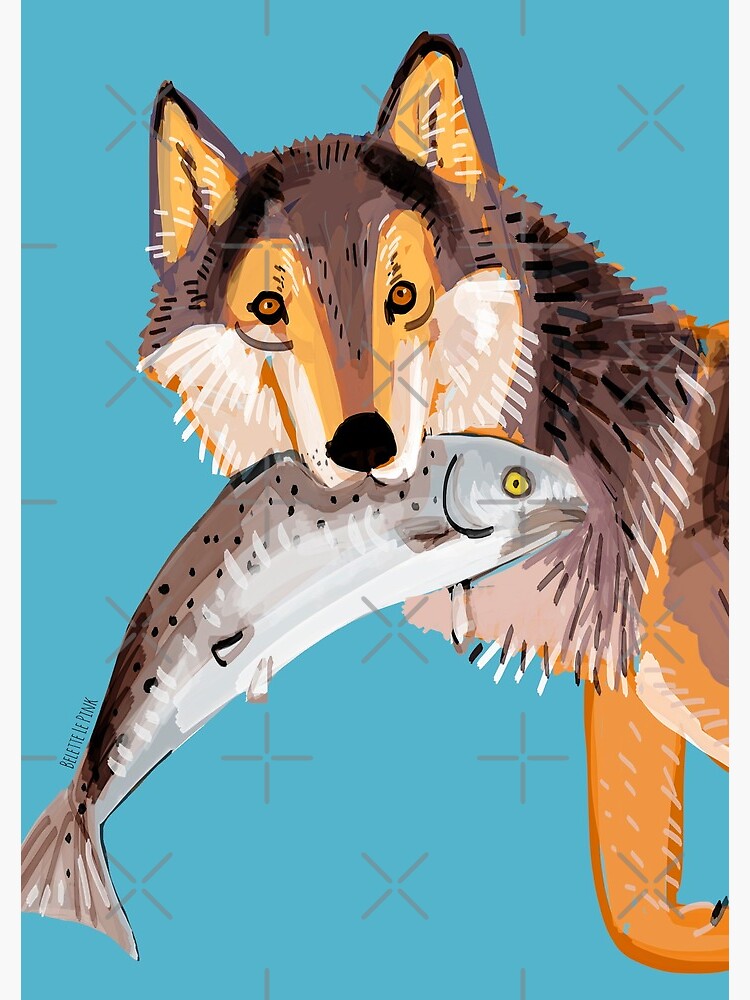 Totem Coastal wolf (Vancouver Wolf) de belettelepink